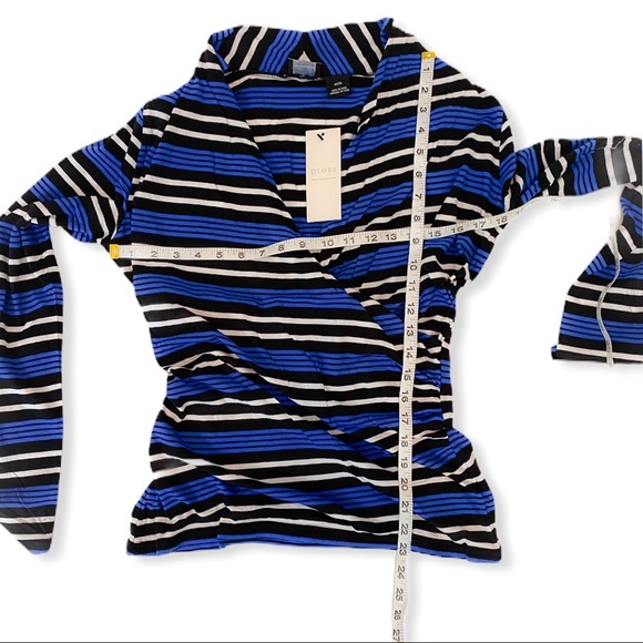 NWT - PRESS Blue Striped 2 Piece Skirt & Top Set - Picture 7 of 12